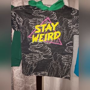 Rags stay weird hooded shirt